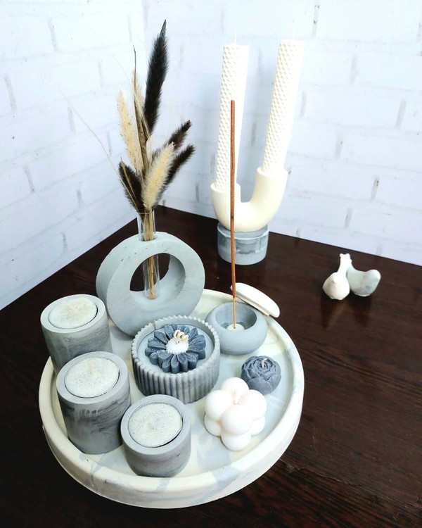 کالکشن رومیزی مدل رویال رنگ طوسی