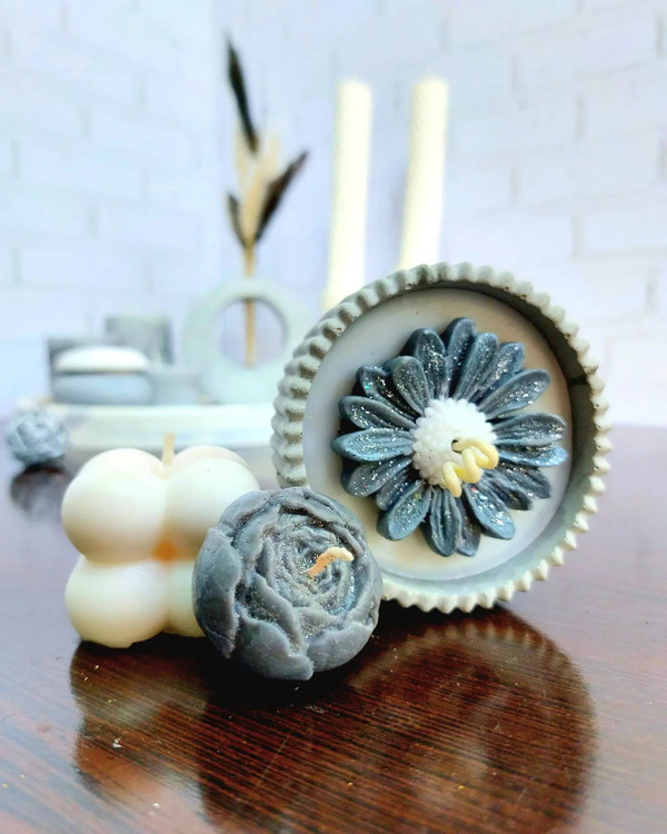 شات شمع مارگاریت ، شمع پیونی کوچک و شمع روبیک کوچک