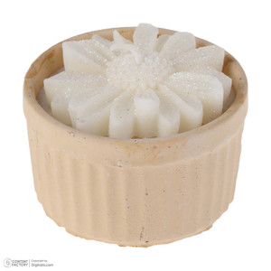 نمای نزدیک شات شمع مارگاریت بتنی ست ۶ تکه باغ شمع