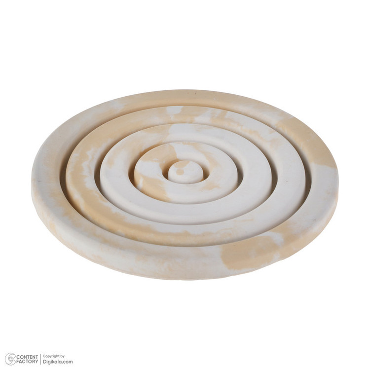 سینی دایره ای بتنی غز ست دکوری باغ شمع