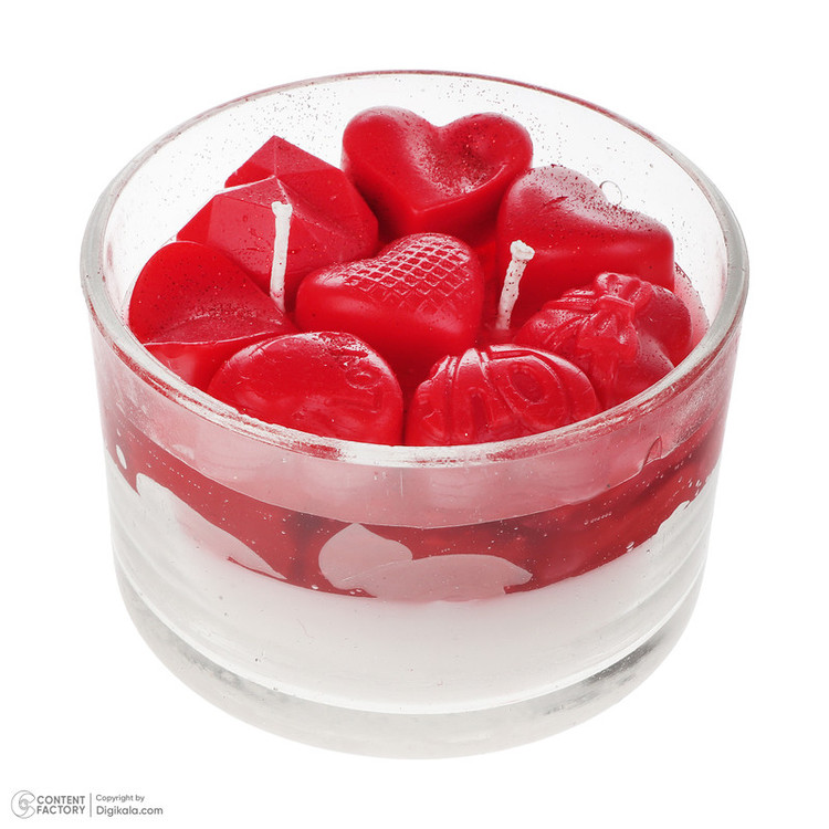 شات شمع قلبی رنگ قرمز