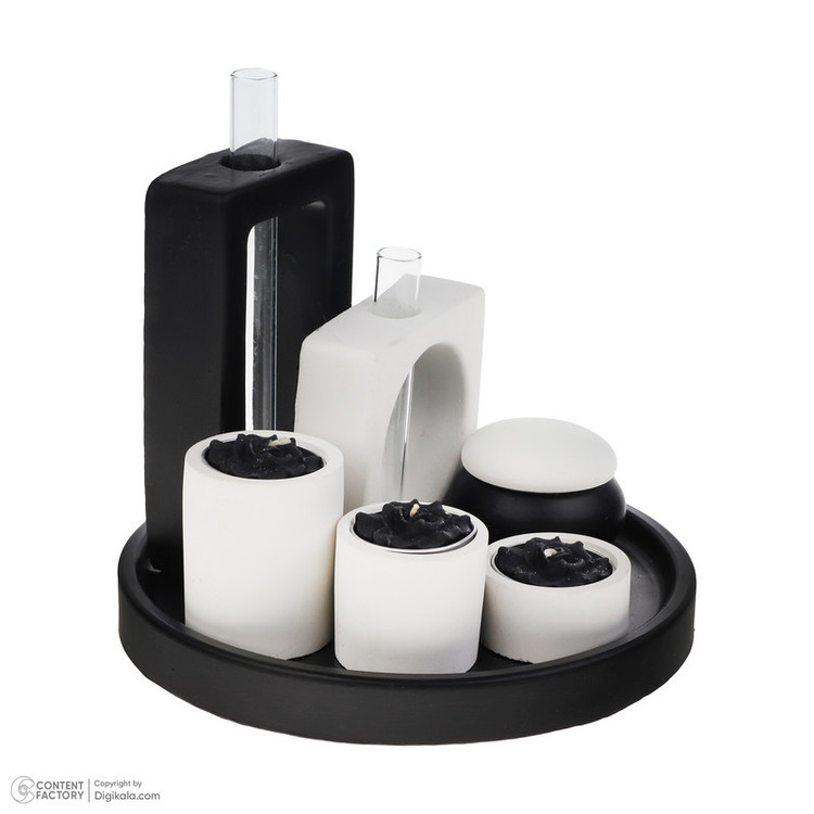 نمای کنار از ست ده تکه دکوری بتنی طرح کلاسیک