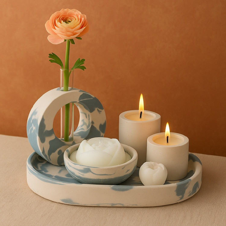 چیدمان کامل ست دکوری رومیزی کد 19