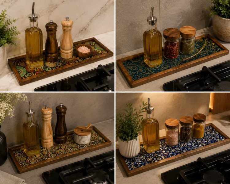 سینی پذیرایی و نظم دهنده طرح سنتی