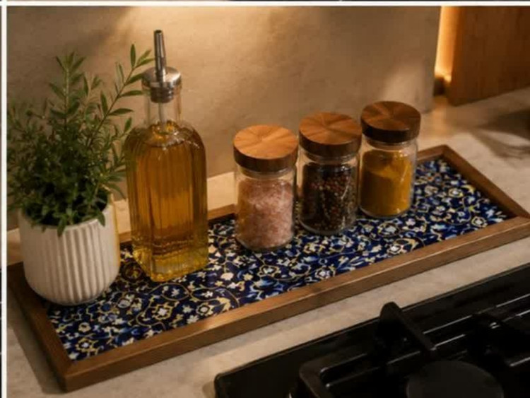سینی پذیرایی و نظم دهنده طرح سنتی