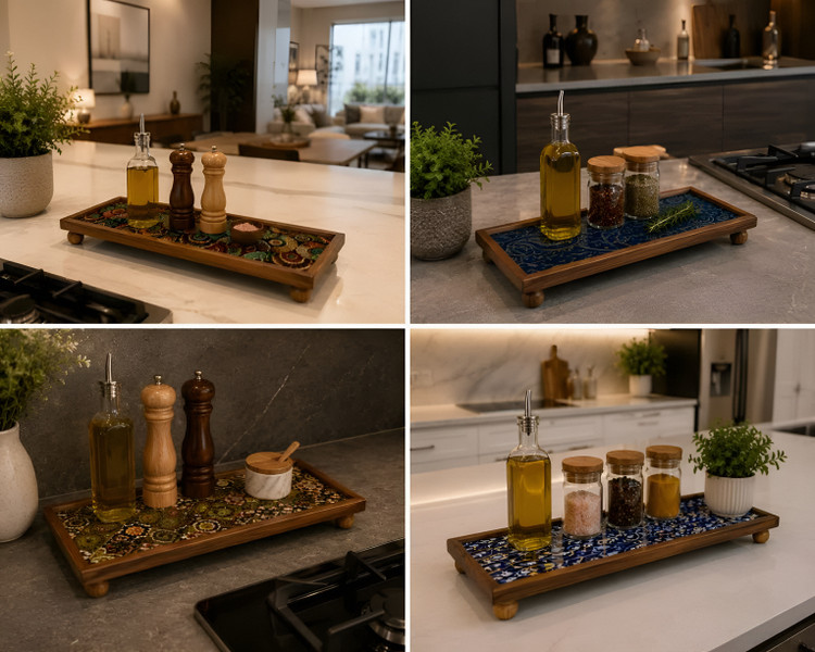 سینی پذیرایی و نظم دهنده طرح سنتی