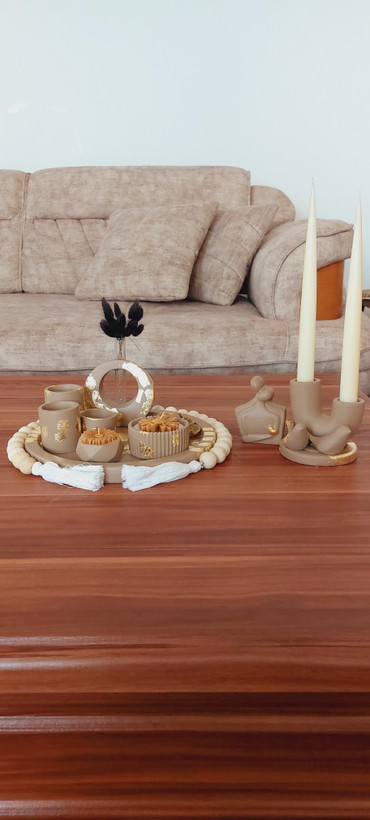 ست تزیینی رومیزی سنگی مدل رویال