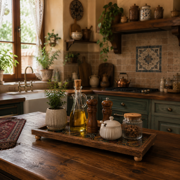 سینی پذیرایی و نظم دهنده طرح سنتی